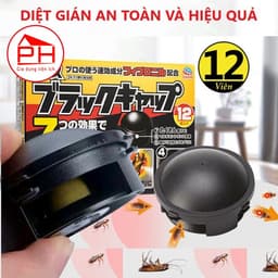 Hộp diệt gián Nhật Bản 12 viên không gây độc hại viên đuổi gián chỉ diệt dán 4