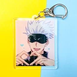(mua 1 tặng 1) ( Mica trong acrylic ) Móc khóa nhân vật Gojo Satoru CHÚ THUẬT HỒI CHIẾN JUJUTSU KAISEN chibi anime 8
