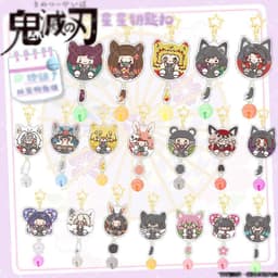 (mua 1 tặng 1) ( LỤC LẠC ) Móc khóa KIMETSU NO YAIBA Thanh Gươm Diệt Quỷ Tai Thú mica trong acrylic anime chibi M1 1