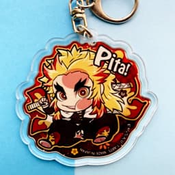 (mua 1 tặng 1) (V1) Móc khóa mica Kimetsu no Yaiba Thanh gươm diệt quỷ ver Pita! hình in 2 mặt 8