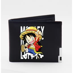 Ví da đen dành cho nam in hình One Piece Đảo Hải Tặc anime tiện lợi 3