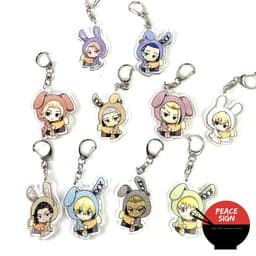 (mua 1 tặng 1) Móc khóa in hình TOKYO REVENGERS ver TAI THỎ Kịch Trường Của Takemichi anime chibi Mica trong acrylic 1