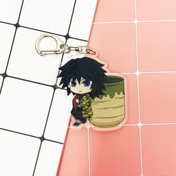 (mua 1 tặng 1) ( Mica ) Móc khóa Kimetsu no Yaiba Thanh gươm diệt quỷ ver ăn quà tặng dễ thương anime chibi 4