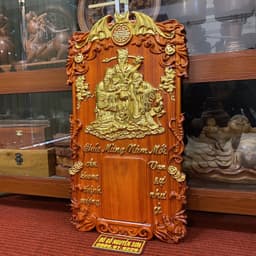 Đốc lịch gỗ hương treo tường nguyên khối 4