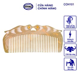 Lược Sừng Chim Đôi chạm khắc tỉ mỉ (Size:S-12cm) Tỉa Khắc Một Mặt - Xưởng Minh Đức 1