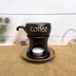 Bộ Bếp Tách Trà đun hâm nóng☕ coffee/ cà phê/ coffee Bát Tràng☕ (Tặng kèm 1 nến) S161 4