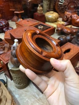 Gạt Tàn gỗ hương tiện tròn dễ sử dụng bền đẹp 2