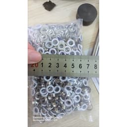 Khoen ore mắt cáo 4mm,5mm,6mm,8mm Bằng thau không gỉ Bọc sơn trắng Phụ liệu may mặc túi xách 5