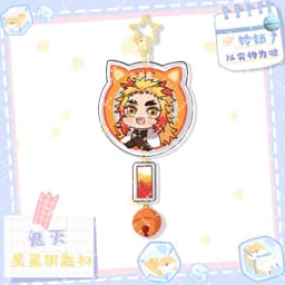 (mua 1 tặng 1) ( LỤC LẠC ) Móc khóa KIMETSU NO YAIBA Thanh Gươm Diệt Quỷ Tai Thú mica trong acrylic anime chibi M2 8