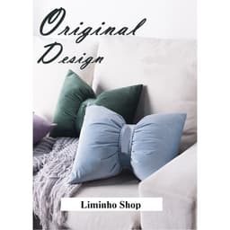 Gối tựa lưng sofa HÌNH NƠ vải nhung lụa (Vỏ kèm ruột) 2