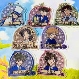 (mua 1 tặng 1) Móc khóa mica DETECTIVE CONAN Thám Tứ Lừng Danh ver TRÒN hình in 2 mặt 1