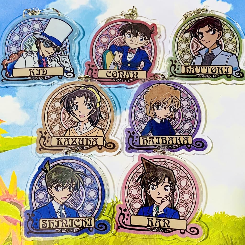 (mua 1 tặng 1) Móc khóa mica DETECTIVE CONAN Thám Tứ Lừng Danh ver TRÒN hình in 2 mặt