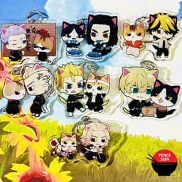 (mua 1 tặng 1) ( mica ) Móc khóa TOKYO REVENGERS ver TAI MÈO Kịch Trường Của Takemichi anime chibi xinh xắn 1