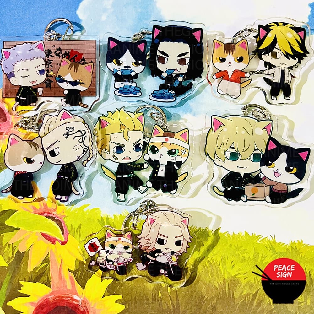(mua 1 tặng 1) ( mica ) Móc khóa TOKYO REVENGERS ver TAI MÈO Kịch Trường Của Takemichi anime chibi xinh xắn