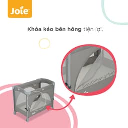 Giường cũi trẻ em Joie Kubbie Sleep Foggy Gray 2