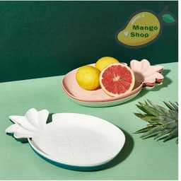 Đĩa quả dứa pastel xinh xắn có giá kê điện thoại ( Đĩa dứa decor chụp ảnh đồ ăn ) 6