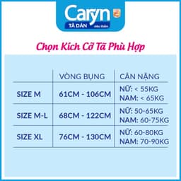 [TẶNG 2 MIẾNG]Tã quần caryn mỏng nhẹ L28 ,M32 , XL 24 miếng- siêu mỏng thoáng, chống tràn, dễ mặc 6