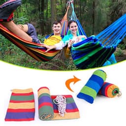 Võng Cắm Trại Canvas 190Cm Đa Màu, Gấp Gọn Kèm Túi và Dây, Hoàn Hảo Cho Dã Ngoại 2