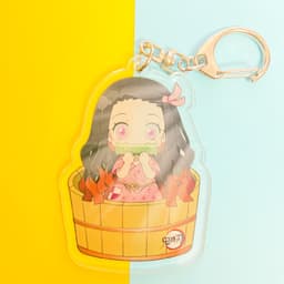 (Mua 1 tặng 1) Móc khóa KIMETSU NO YAIBA THANH GƯƠM DIỆT QUỶ VER THÙNG TẮM GỖ quà tặng xinh xắn dễ thương 5