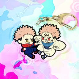 (mua 1 tặng 1) ( Mica trong acrylic ) Móc khóa JUJUTSU KAISEN Chú Thuật Hồi Chiến ver VIỀN ĐEN anime chibi xinh xắn 2