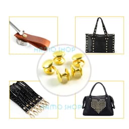Nút đinh tán 2 mặt (rivet)  Size 6mm, 9mm Bằng Thau không gỉ Màu vàng,bạc,đồng, khói Trang trí quần áo, làm thủ công 2
