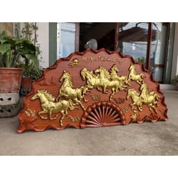 Tranh Quạt Mã Đáo Thành Công Gỗ Hương TReo Tường KÍCH THƯỚC 60*120cm 5
