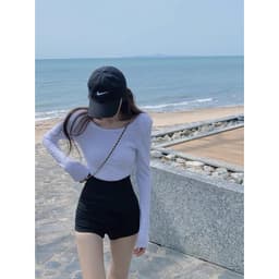 Quần Short Dance Lưng Cao Co giãn vải umi hàn cho nữ m832 5