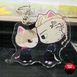 (mua 1 tặng 1) ( mica ) Móc khóa TOKYO REVENGERS ver TAI MÈO Kịch Trường Của Takemichi anime chibi xinh xắn 3