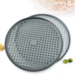 Woedpez Pizza Pan Pizza Đĩa Nướng Bánh Chống Dính Máy Nướng Bánh Chảo Giòn Khay Có Lỗ 8