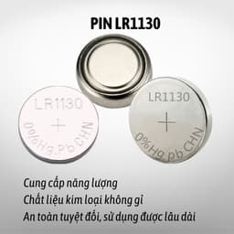 Pin cúc áo 1.5v LR1130 chất lượng, Bộ 3 viên pin cho đèn van xe đạp siêu bền - PCA001 7