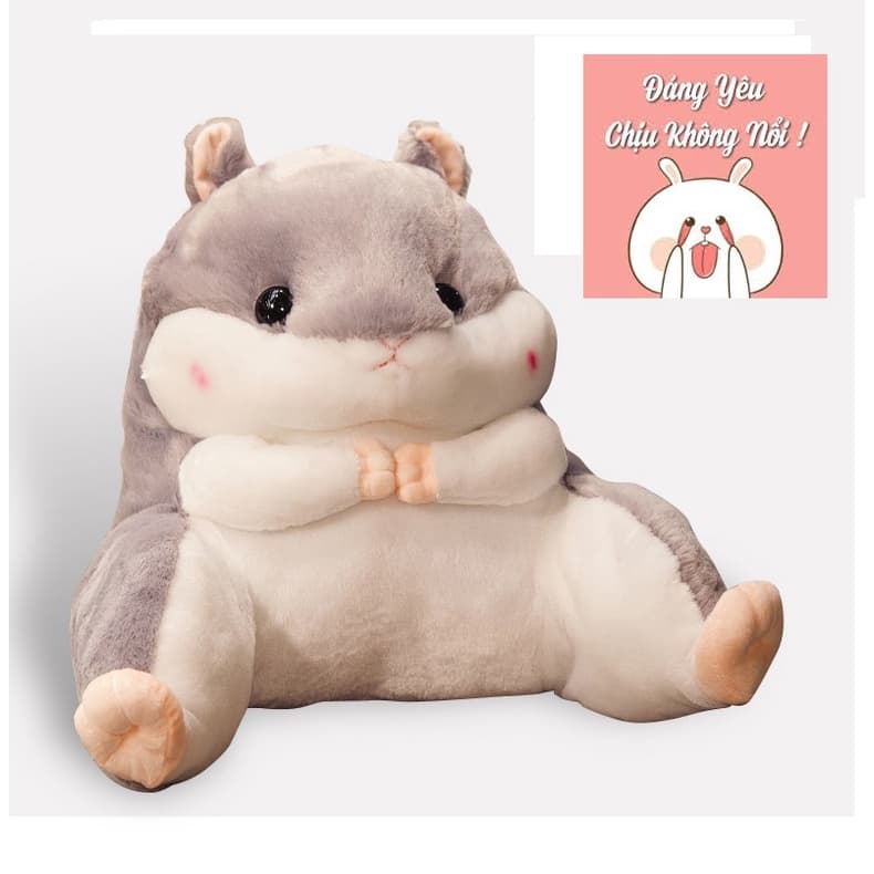 [CUTE] Gấu bông tựa lưng hình chuột hamster Gối ôm ngủ hình thú Có ủ tay Quà tặng cho bạn gái, mẹ và bé, dân văn phòng
