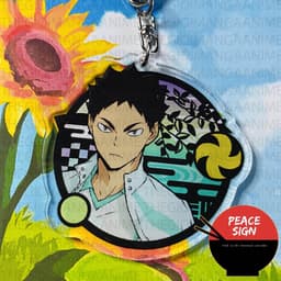 (Mua 1 tặng 1) Móc khóa HAIKYUU!! Vua Bóng Chuyền ver HÌNH TRÒN anime chibi Mica trong acrylic 2