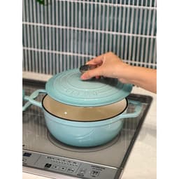 Nồi gang Oceno size 22cm phủ men gốm chống dính Teflon Bộ nồi gang đúc cao cấp 3