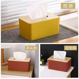 Hộp Đựng Khăn Giấy Nắp Gỗ Sang Trọng 2