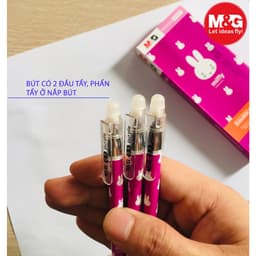 Combo 3/6/12 Bút Viết Tây Xóa Được Mực Tím Học Sinh Nét Mảnh FKP65830 Chính Hãng M&G - Có Ruột Thay 7