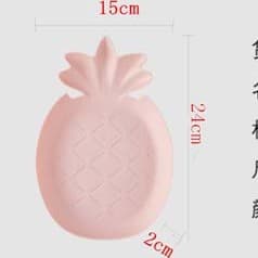 Đĩa quả dứa pastel xinh xắn có giá kê điện thoại ( Đĩa dứa decor chụp ảnh đồ ăn ) 8
