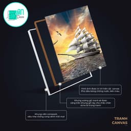 Tranh canvas treo tường khổ vuông hoa mai nền đỏ rực rỡ - 80 x 80 cm 2