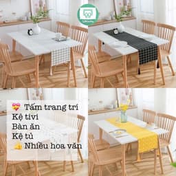 Tấm trải kệ tivi CHỮ NHẬT, kệ đàn piano phong cách Bắc Âu 1