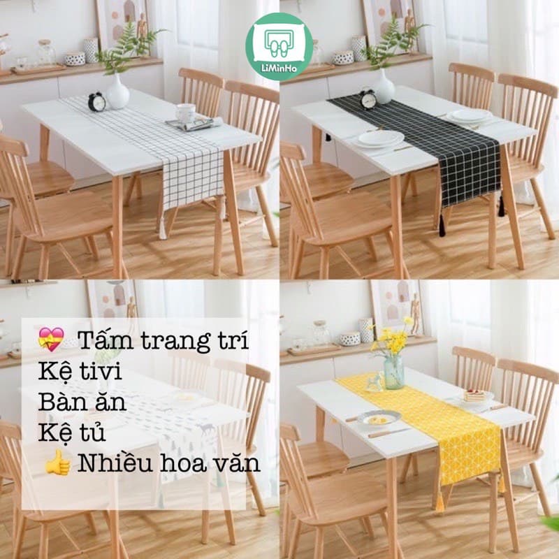 Tấm trải kệ tivi CHỮ NHẬT, kệ đàn piano phong cách Bắc Âu