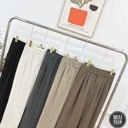 Quần Ống Suông Rộng Nữ Lưng Cao buộc dây nơ xinh dài 1m - Mã 568 6