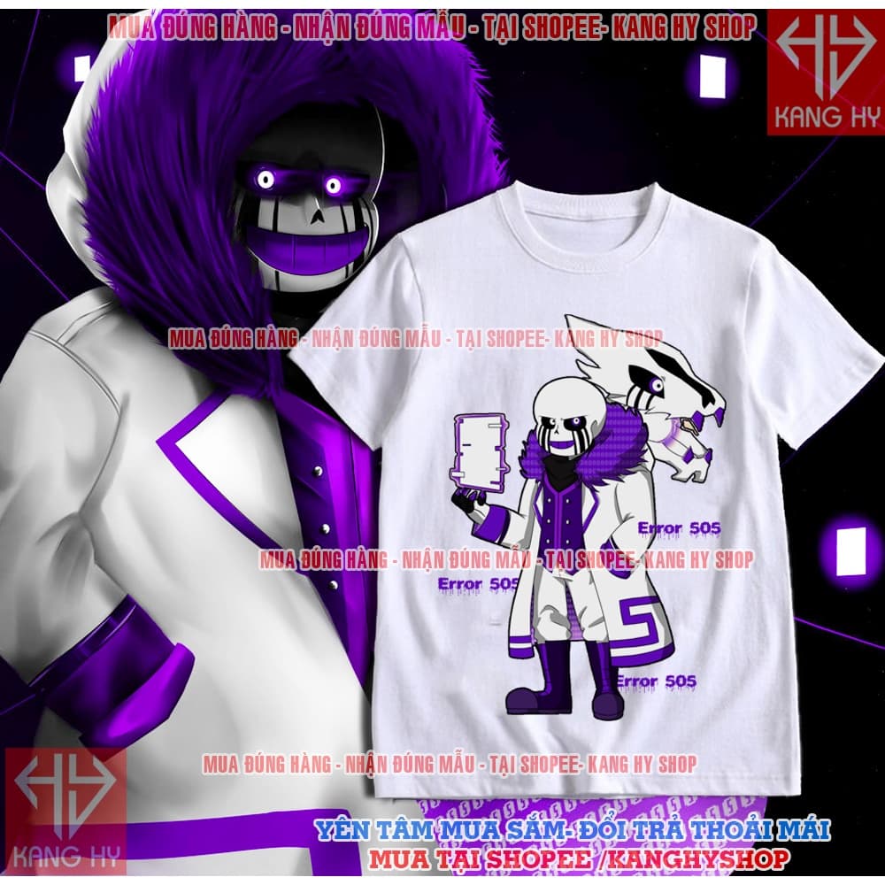 Áo Thun error 505 áo Sans Undertale Ngầu Vải Mểm Mát F295  Kanghyshop