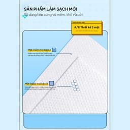 Khăn mặt khô Gumi, khăn lau đa năng dùng một lần lau khô, lau ướt 3