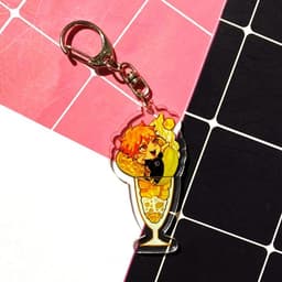 (mua 1 tặng 1) Móc khóa Haikyuu Vua bóng chuyền ver KEM skin mica trong acrylic chibi anime cute quà tặng dễ thương 3