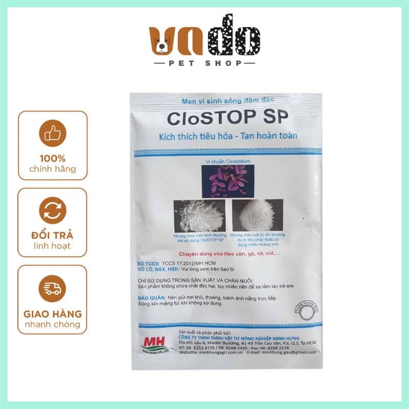 CloStop SP- Men vi sinh cho chó mèo