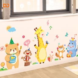 Decal dán tường  cho bé ban nhạc hoạt hình trang trí phòng ngủ  tủ quần áo 9