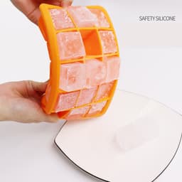 Khuôn làm đá, khay đá lạnh có nắp đậy chất liệu silicon an toàn tiện lợi bền bỉ 8