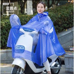 Áo mưa chấm bi có kính che mặt - Áo mưa đi xe 1