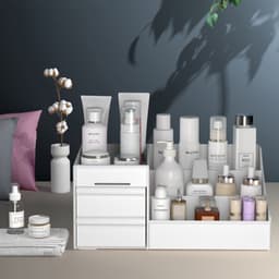 #Kệ đựng Mỹ Phẩm 3 tầng 2 ngăn kéo, hộp đựng đồ trang điểm, makeup bằng nhựa cao cấp 5