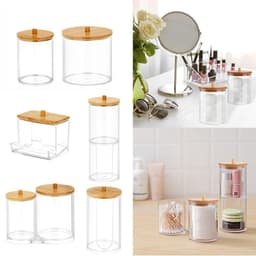 KUNHEV Hộp Đựng Bông Tẩy Trang Bằng Acrylic Trong Suốt 4