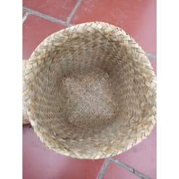 Giỏ cói trồng cây, đựng quần áo/decor tự nhiên kính phi 35cm 8